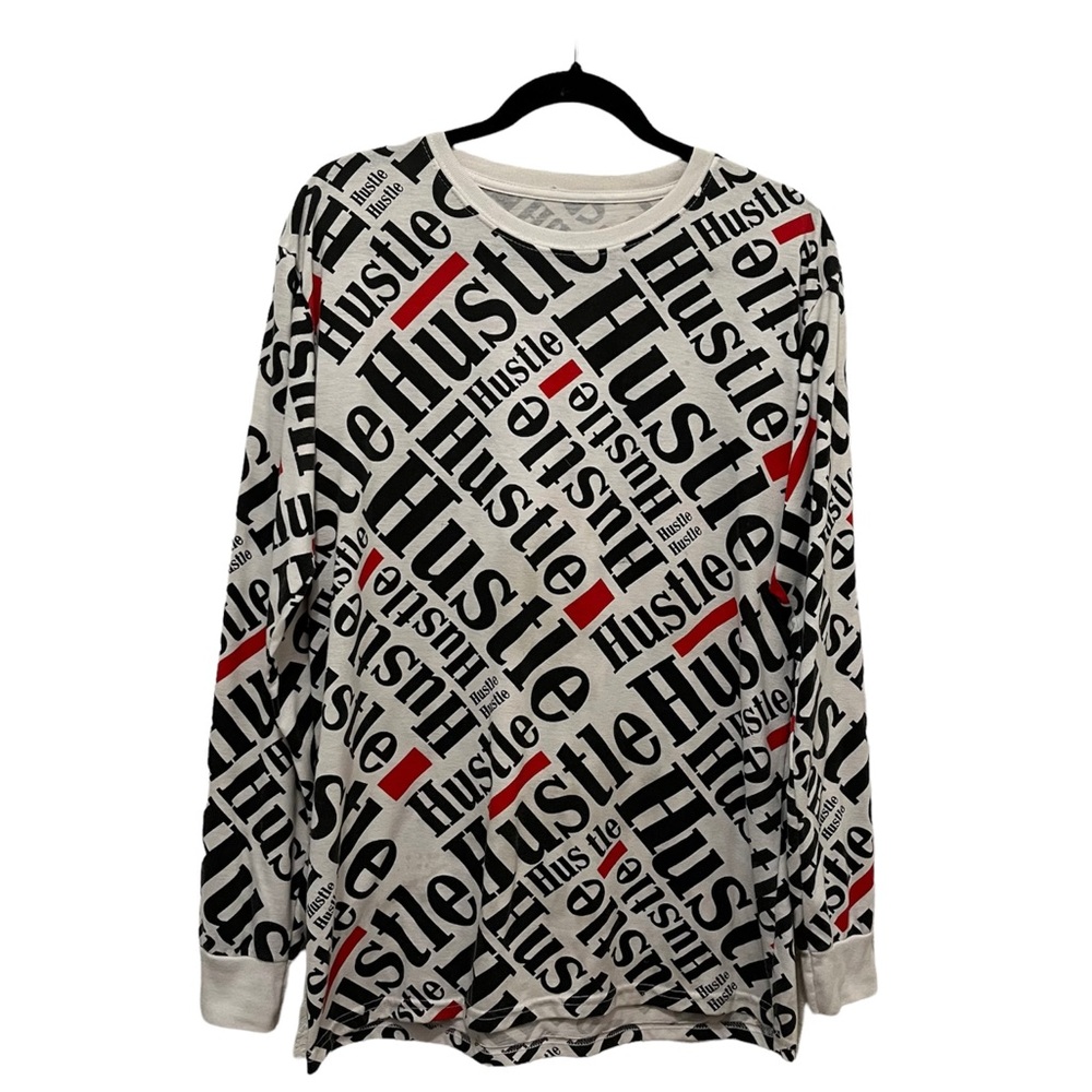 Launder Bailey Apparel Hustle All Over Print T Shirt Graphic Tee Mens Size L